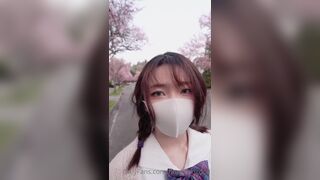 Hongkongdoll Pretty Asian Showing Off in Outdoor Onlyfans Video