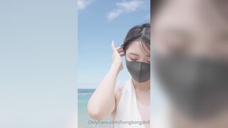 Hongkongdoll Asian Babe In a Swimming Kit Showing Off in a Beach Onlyfans Video