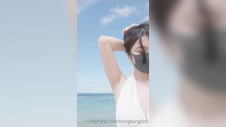 Hongkongdoll Asian Babe In a Swimming Kit Showing Off in a Beach Onlyfans Video
