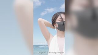 Hongkongdoll Asian Babe In a Swimming Kit Showing Off in a Beach Onlyfans Video