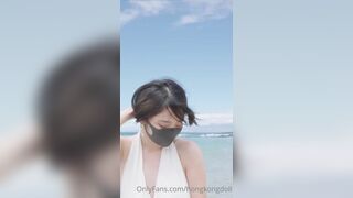 Hongkongdoll Asian Babe In a Swimming Kit Showing Off in a Beach Onlyfans Video