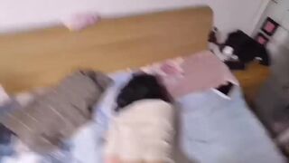 Big Booty Asian Getting Banged In Doggy WHile He Cums Video