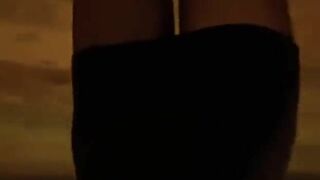 Cute Asian Pretty Babe Exposing Pussy and Booty on a Road Video