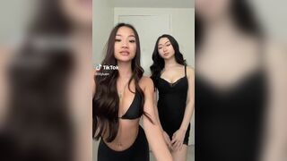 Lilyluen Sexy Asian Flashing Boobs With Friend Tiktok Video