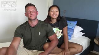 Fit White Guy Fucks a Cute Asian Babe For The First Time Video