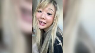 Tymwits Cute Blonde Asian teasing On Cam Tiktok Video