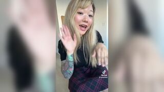 Tymwits Cute Blonde Asian teasing On Cam Tiktok Video