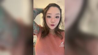Tymwits Asian Pretty Busty Babe Showing Off Tiktok Video