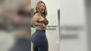 Jiwontym Busty Asian With Bouncing Boobs Tiktok Video