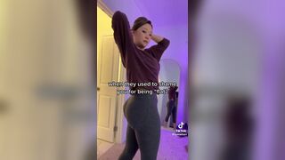 Tymwits Curvy Asian Shows Off Big Booty Tiktok Video