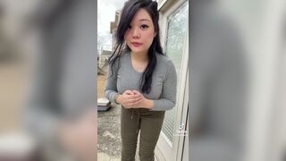 Tymwits Asian Showing Tight Big Ass In Pants Tiktok Video