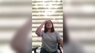 Asian Nerd Teasing Boobs and Rubs Pussy On Cam Leaked Video