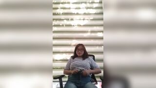 Asian Nerd Teasing Boobs and Rubs Pussy On Cam Leaked Video