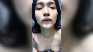 Lusty Asian Gets Facial Video