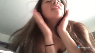 Pretty Asian College Girl Teasing Herself on Cam Video