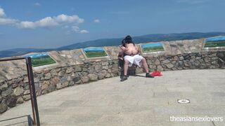 Asian Petite teen gets Fucked hard On a Castle Outdoor And Gets a Huge Creampie Video