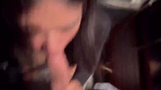 Amateur Asian Slut BWC Blowjob and Facial on Public Toilet Video