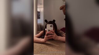 Siharadesert Asian Laying On Floor half Naked Mirror Onlyfans Video