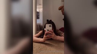 Siharadesert Asian Laying On Floor half Naked Mirror Onlyfans Video
