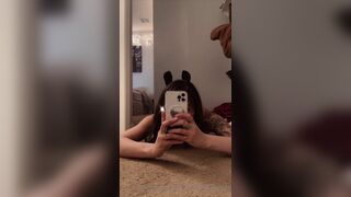 Siharadesert Asian Laying On Floor half Naked Mirror Onlyfans Video