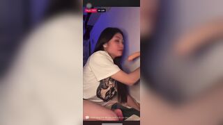 Asian Slut Sucking Dildo and Licking Toys on Live Video