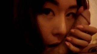 Sexy Asian Cutie Sucks His Cock Happily and Gets Banged Hard By Him After It Leaked Cam Video