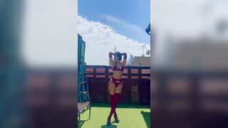 Short Haired Asian beauty Showing Off Booty In Lingerie Video