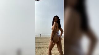 Asian Girl Showing Hot Booty In Bikini Outdoor Video
