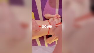 Asian Girl gets Her Pussy and Boobs Rubbed By His Feet Video