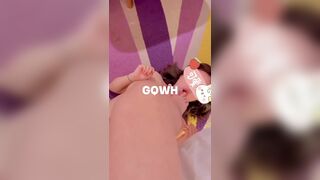 Asian Girl gets Her Pussy and Boobs Rubbed By His Feet Video