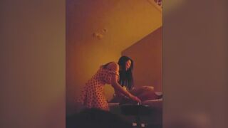 Asian Sexy Girl Wit Nice Big Boobs Rides Him After Sucking His Cock On the Massage parlor Leaked Video