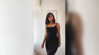 Pretty Curvy Asian Model In Hot Black Frock Video
