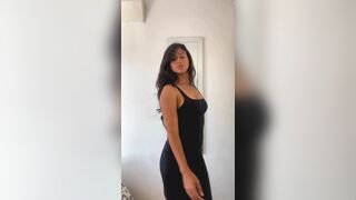 Pretty Curvy Asian Model In Hot Black Frock Video