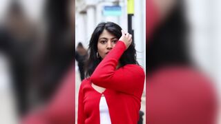 Sexy Model In Red Skirt Outdoor Video