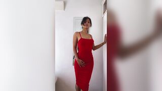 Pretty South Asian beauty In Sexy Red Frock Video