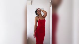 Pretty South Asian beauty In Sexy Red Frock Video