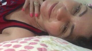 Horny Step Mom Licks Fingers and Teases Her Tits Leaked Video