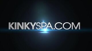 Asian Babe gets Pussy Sucked and Fucked hard While On Massage Video