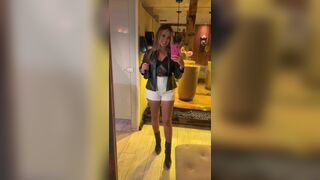 Blonde Beauty In Tight Short Pants Video