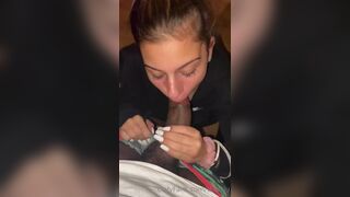 Diorrju Sexy Chick Doing a Quick Blow On Knees For a BBC Onlyfans VIdeo