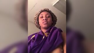 Sexy Ebony Gf Showing Tits On Facetime Video