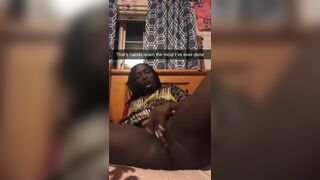 Ebony Slut Squirting While Masturbating Video