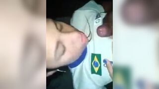 Cute Teen Latina Getting Cumshot on Mouth Cam Leaked Video