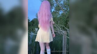 Belledelphine Teen girl With Perfect Body Taking Off her Dress Outdoor Onlyfans Video