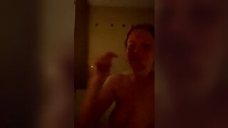 Redheaded Milf Getting Washed Up Naked In Dark Video