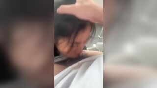 Pretty Asian teen Sucking it Hard For Her Bf Video