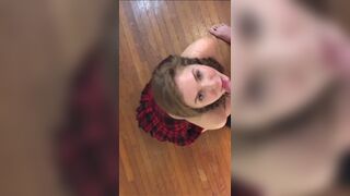 Lena Paul Horny Babe Gets Face Covered With Cum Video