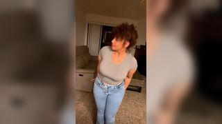 Curly Haired With Big Ass And Bouncing Boobs Video