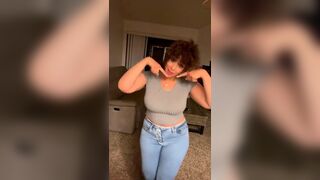 Curly Haired With Big Ass And Bouncing Boobs Video