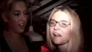 Sexy Lesbian Friends Rub Their Titties Together On a Party Video